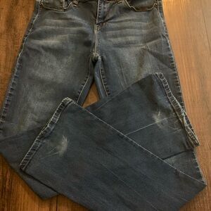 Women’s YMI Distressed Bootcut Blue Jeans Size 13 Juniors